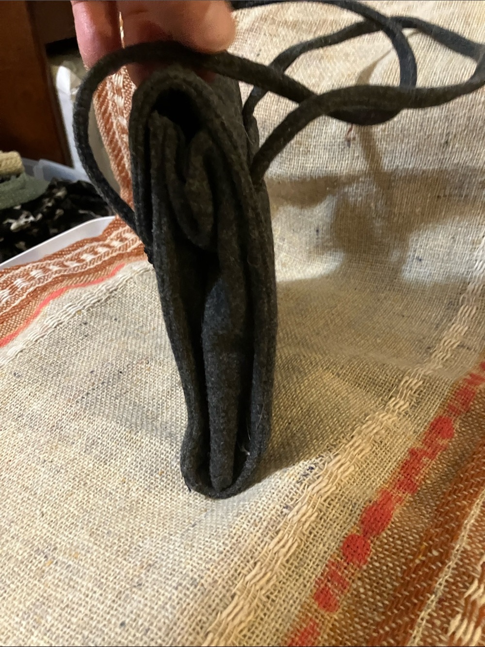 Liz Claiborne wool mini bag with floral embroidery retro - Picture 4 of 10